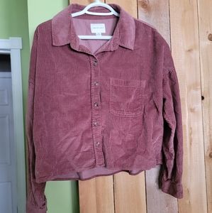 Cropped Corduroy Top
